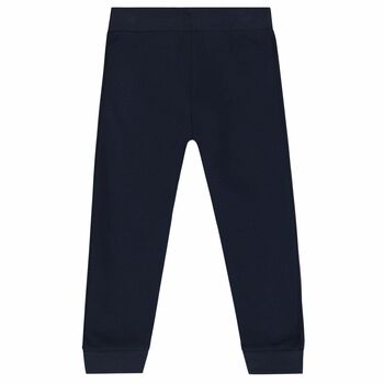 Younger Boys Navy Blue Logo Joggers