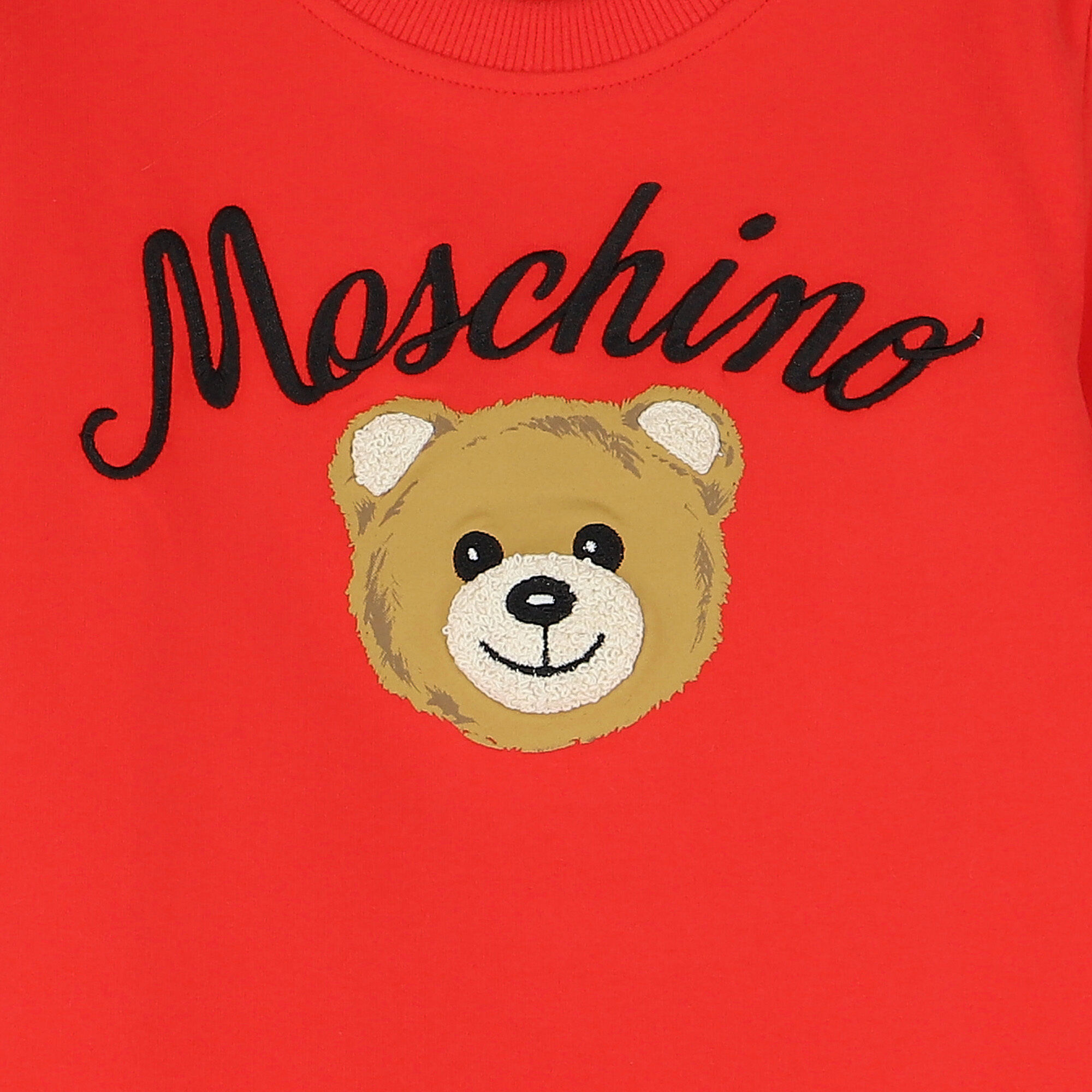 Moschino Girls Red Teddy Bear Logo Dress Junior Couture USA
