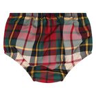 طقم فستان تارتان للبنات باللون الأحمر والأخضر, 1, hi-res