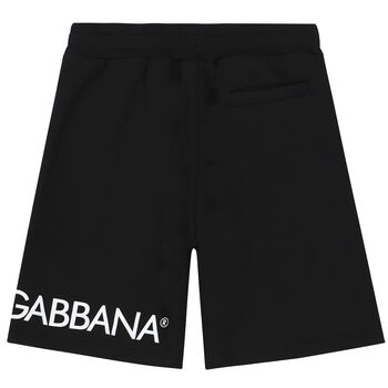 Boys Black Logo Shorts