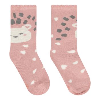 Baby Girls Pink Animal Socks