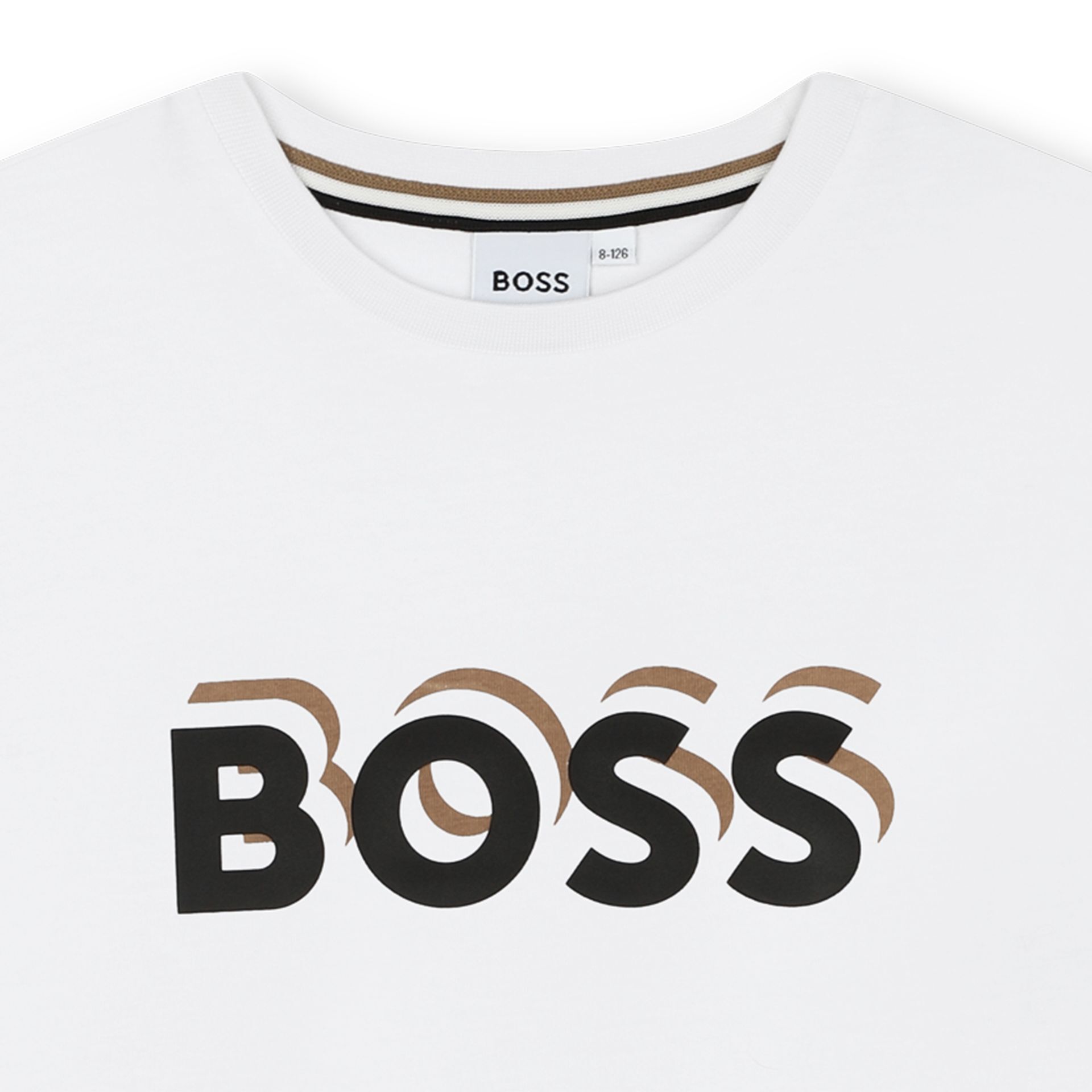 White and gold hugo boss t shirt shop