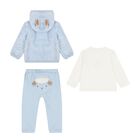 Baby Boys Blue & White Sheep Tracksuit ( 3 Piece ), 1, hi-res