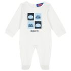 Baby Boys White Logo Babygrow Set, 1, hi-res