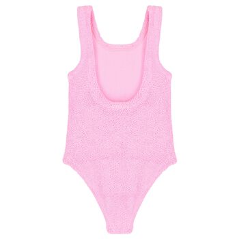 Girls Bubblegum Pink Crinkle Swimsuit