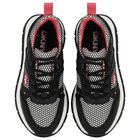 Girls Black & White Logo Trainers, 1, hi-res