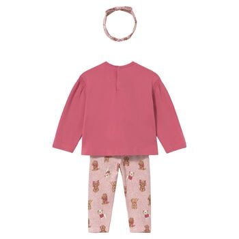 Younger Girls Pink Leggings Set