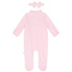 Baby Girls Pink Roses Babygrow Set, 1, hi-res