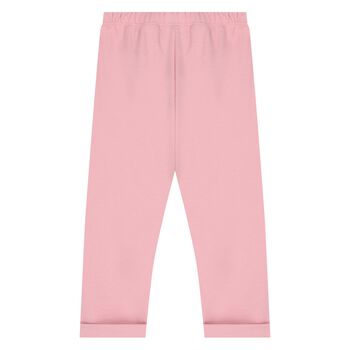 Baby Girls Pink & Beige Animals 3 Piece Trousers Set 
