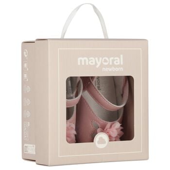 Baby Girls Pink Flower Pre Walker Shoes