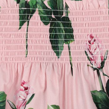 Girls Pink Roses Dress