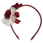 Girls Ivory Flower Headband, 1, hi-res