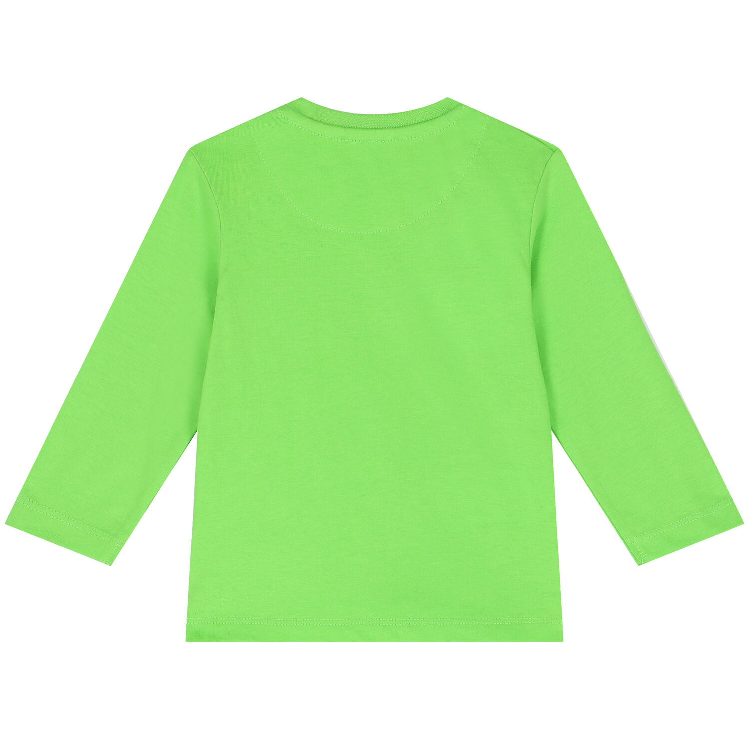 Younger Boys Green Logo Long Sleeve Top, 3, hi-res image number null