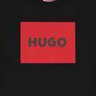 تيشيرت أولاد بالشعار باللون الأسود, 1, hi-res