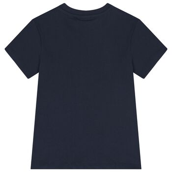 Boys Navy Blue Logo T-Shirt