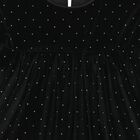 Girls Black Sparkle Velvet Dress Set, 1, hi-res