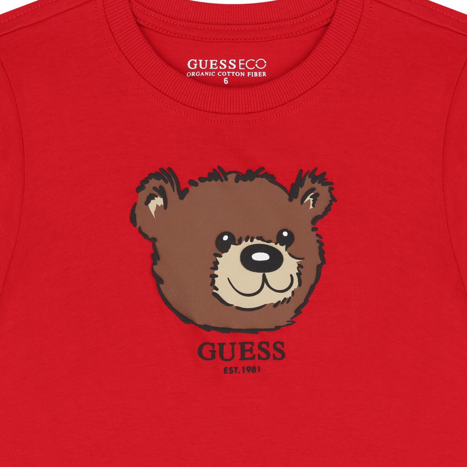 Boys Red Teddy Bear Logo T-Shirt, 2, hi-res image number null