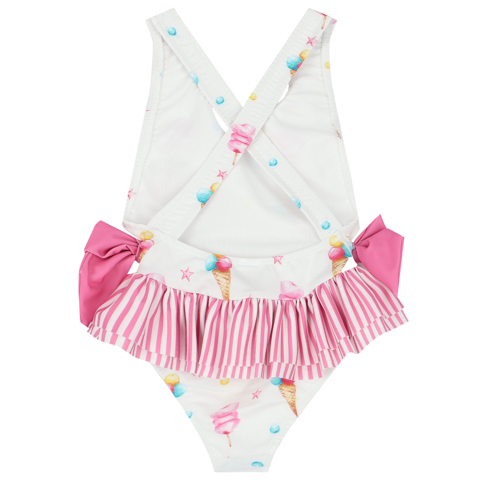 Meia Pata Girls White Pink Ice Cream Swimsuit Junior Couture Australia