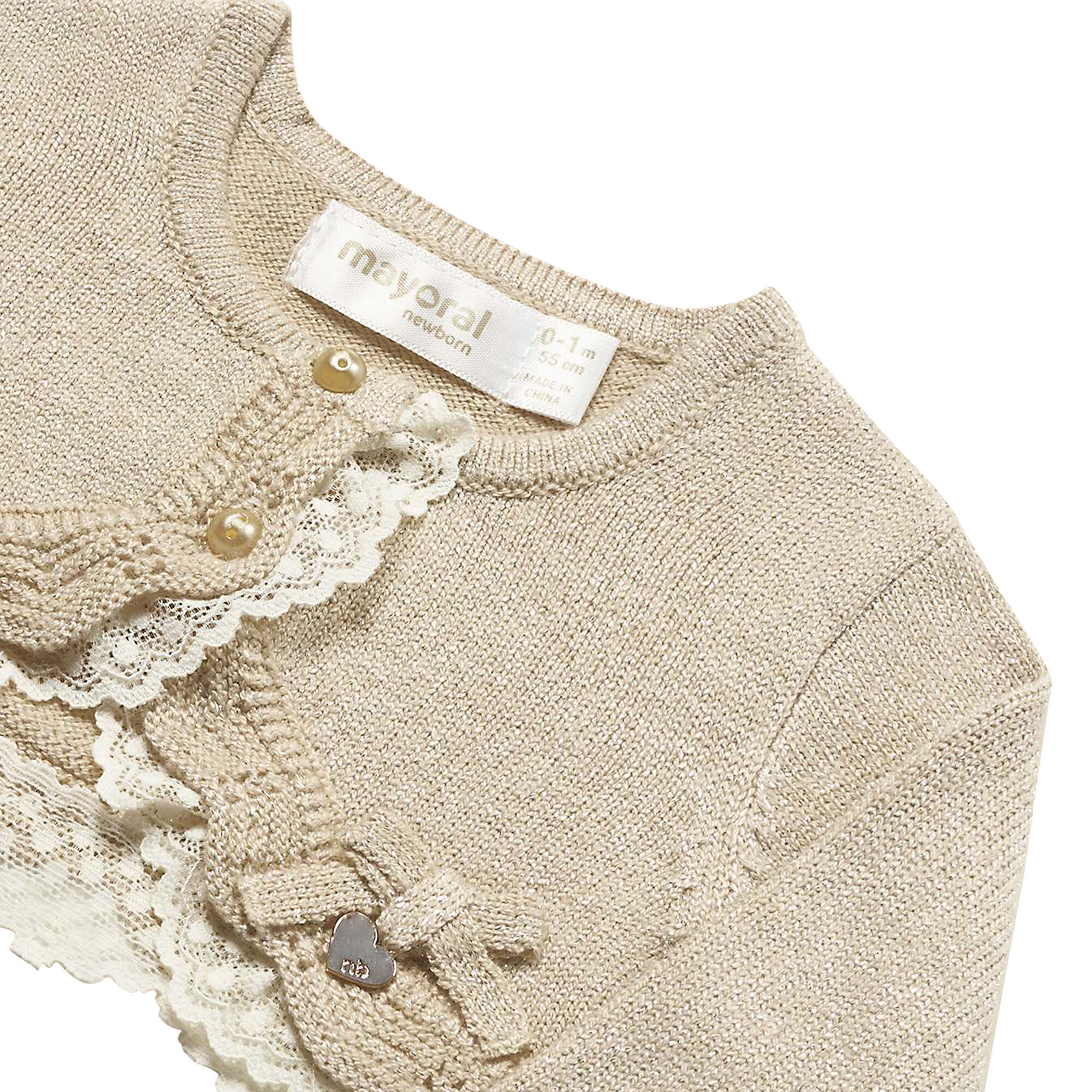 Baby girl top gold cardigan