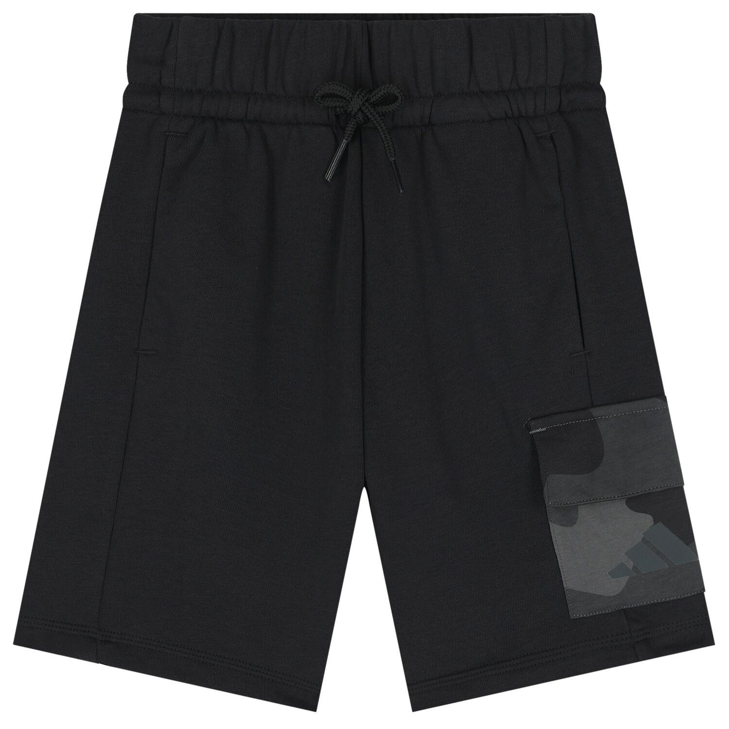 Boys Black Shorts, 1, hi-res