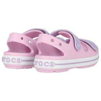Girls Pink Crocband Sandals