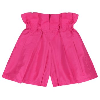Girls Pink Logo Shorts