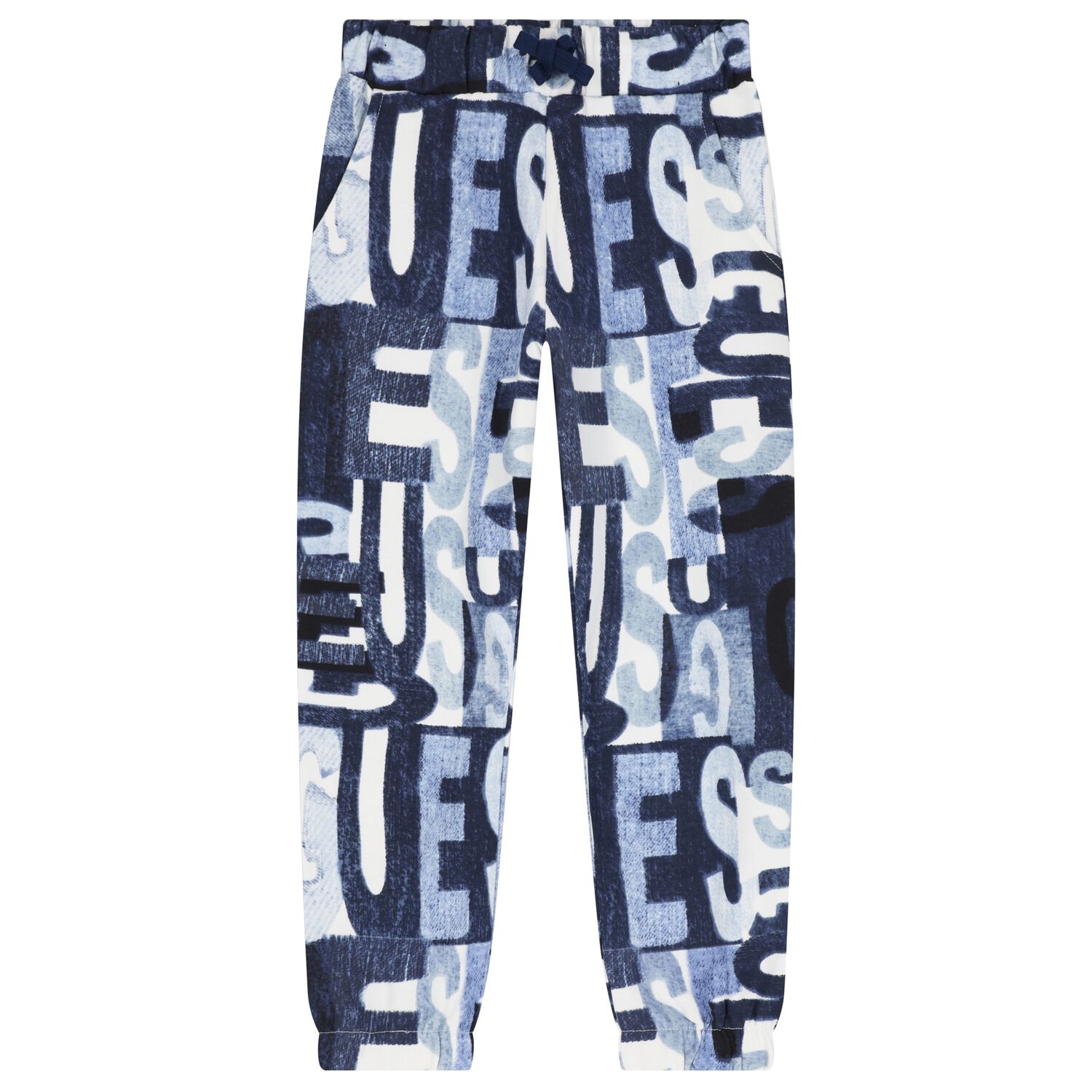 Boys Blue Logo Joggers, 2, hi-res