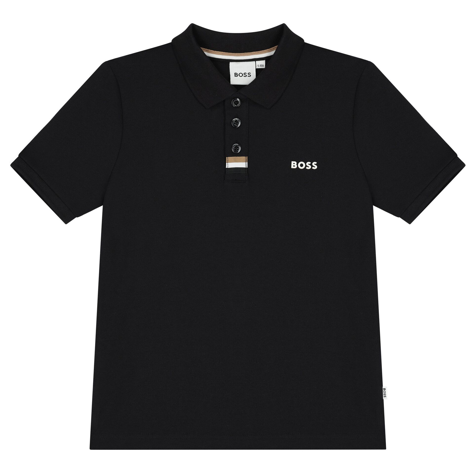 BOSS Jr.様 BOSS Boys Black Logo Polo Shirt | Junior Couture USA