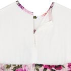 Girls White & Pink Peony Dress, 1, hi-res