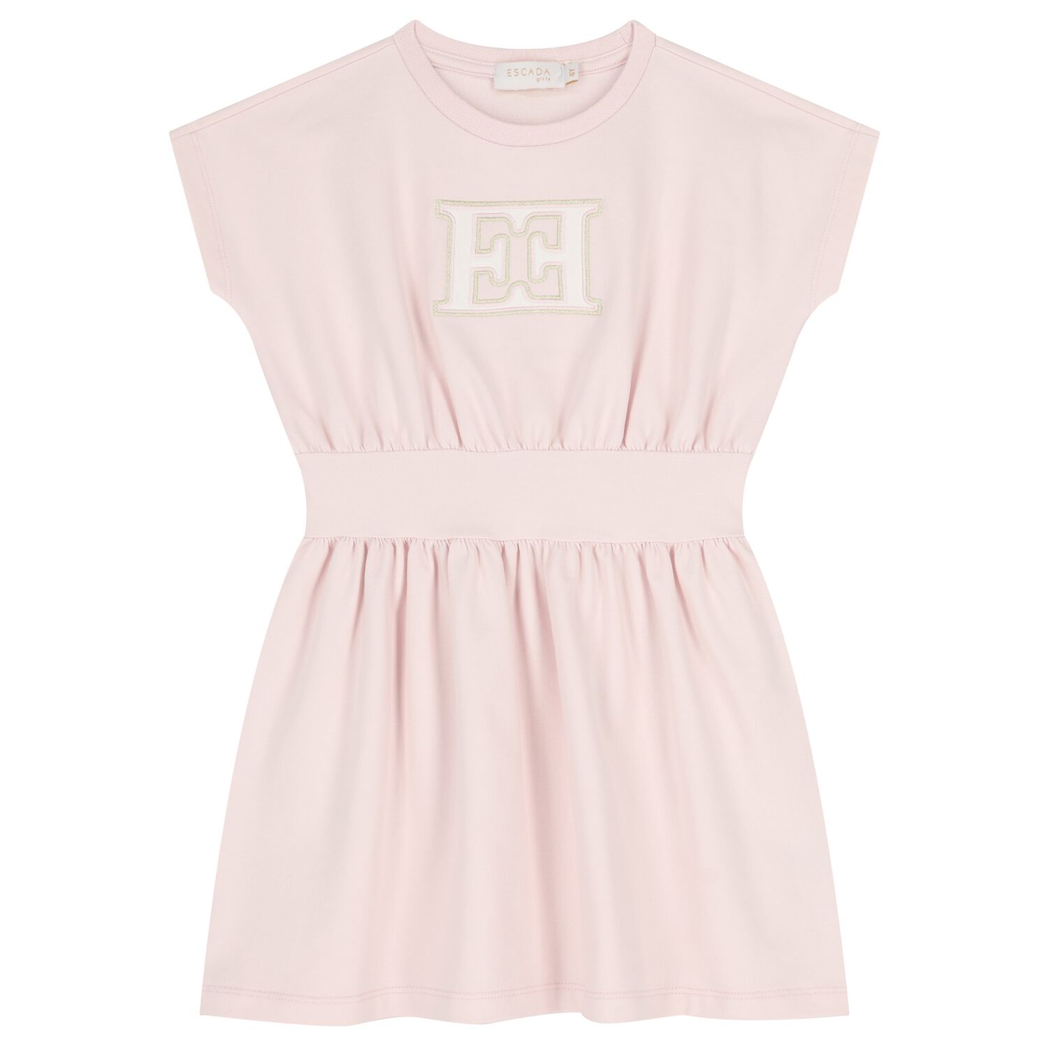 Girls Pink Logo Dress, 3, hi-res