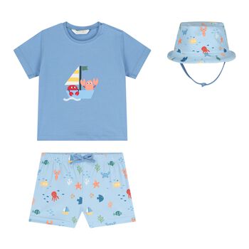Baby Boys Blue Swim Set 