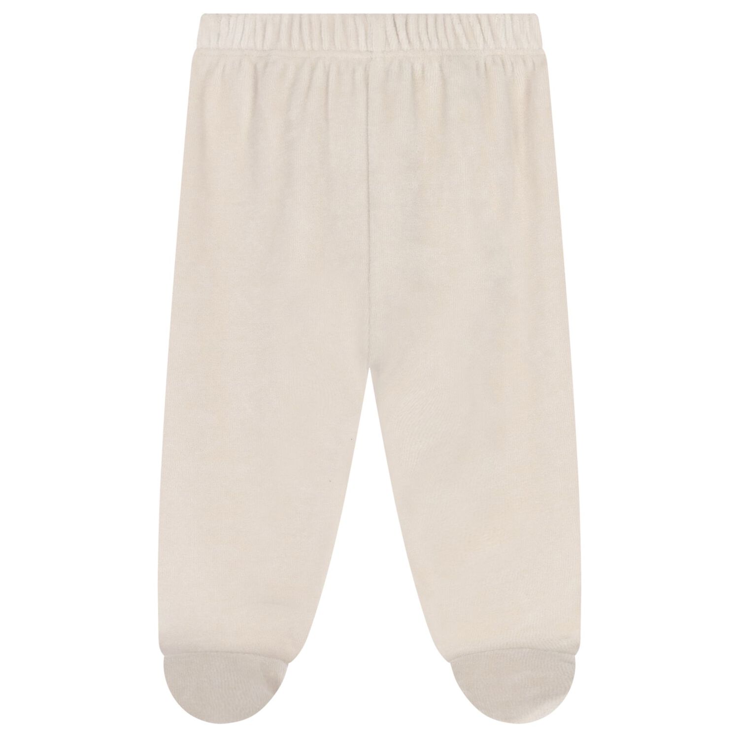 White & Beige Teddy Bear ( 2 Piece Babygrow ) , 1, hi-res