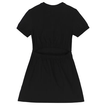 Girls Black Logo Dress