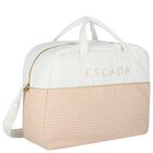 White & Pink Logo Baby Changing Bag ( 42cm ), 2, hi-res
