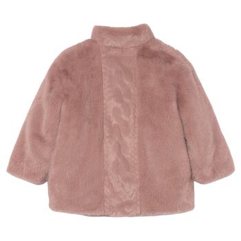 Girls Pink Fur Coat