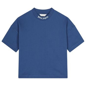 Boys Blue Logo Oversized T-Shirt