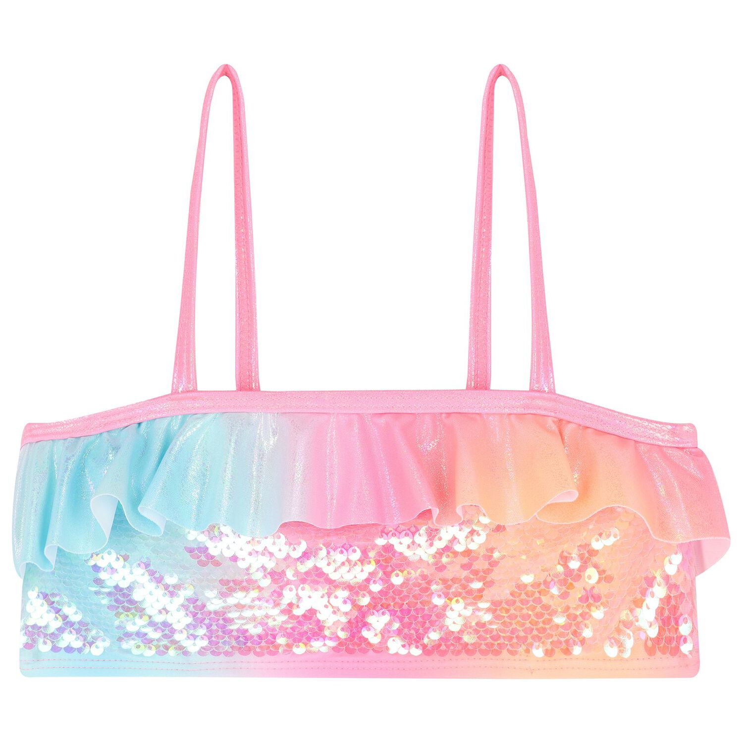 بيكيني باللون وردي متدرج للبنات, 1, hi-res