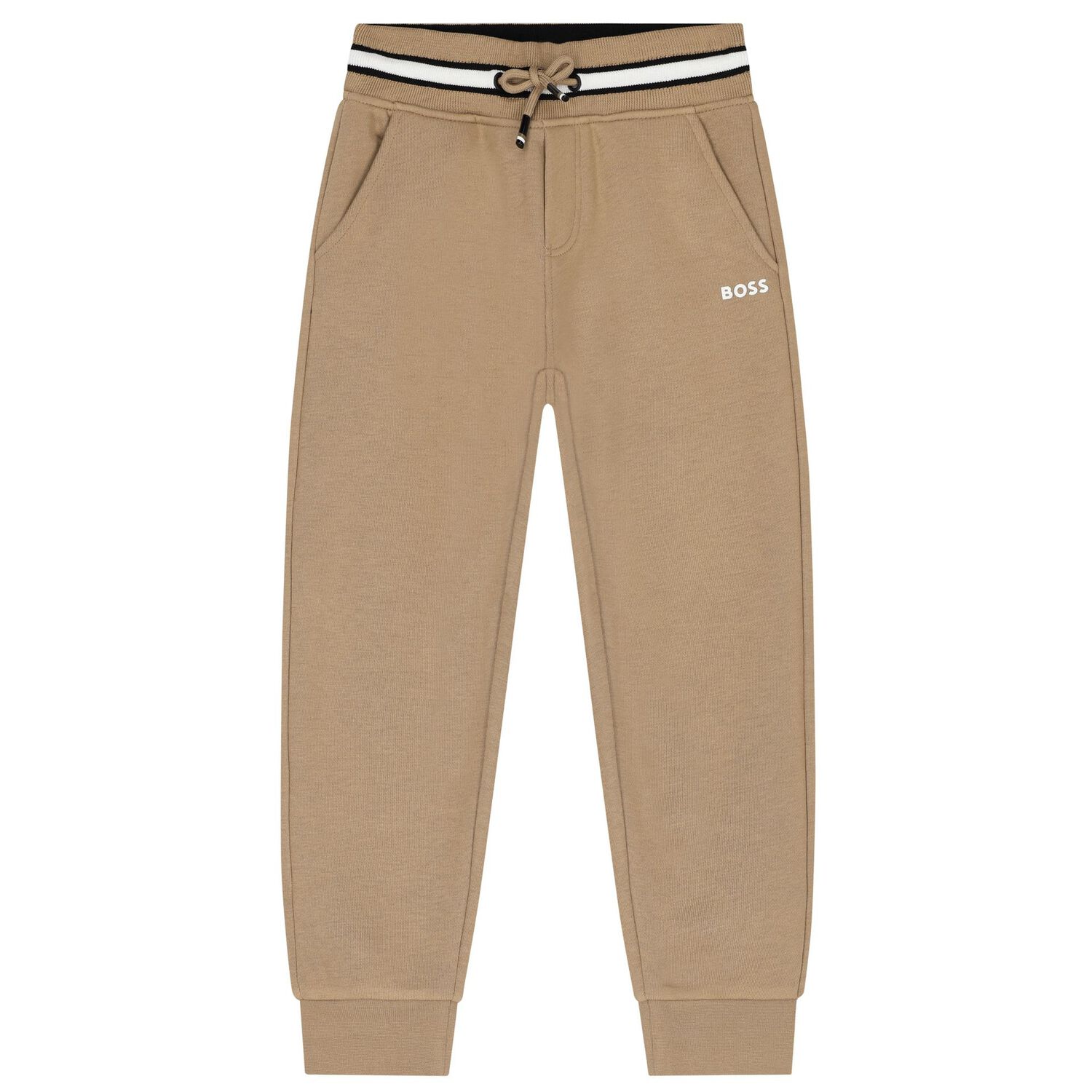 Boys Beige Logo Tracksuit, 2, hi-res image number null