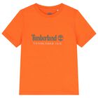 Boys Orange Logo T-Shirt, 3, hi-res