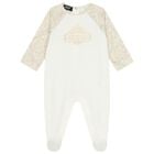 Ivory & Beige Whisper Barocco Babygrow Gift Set , 1, hi-res