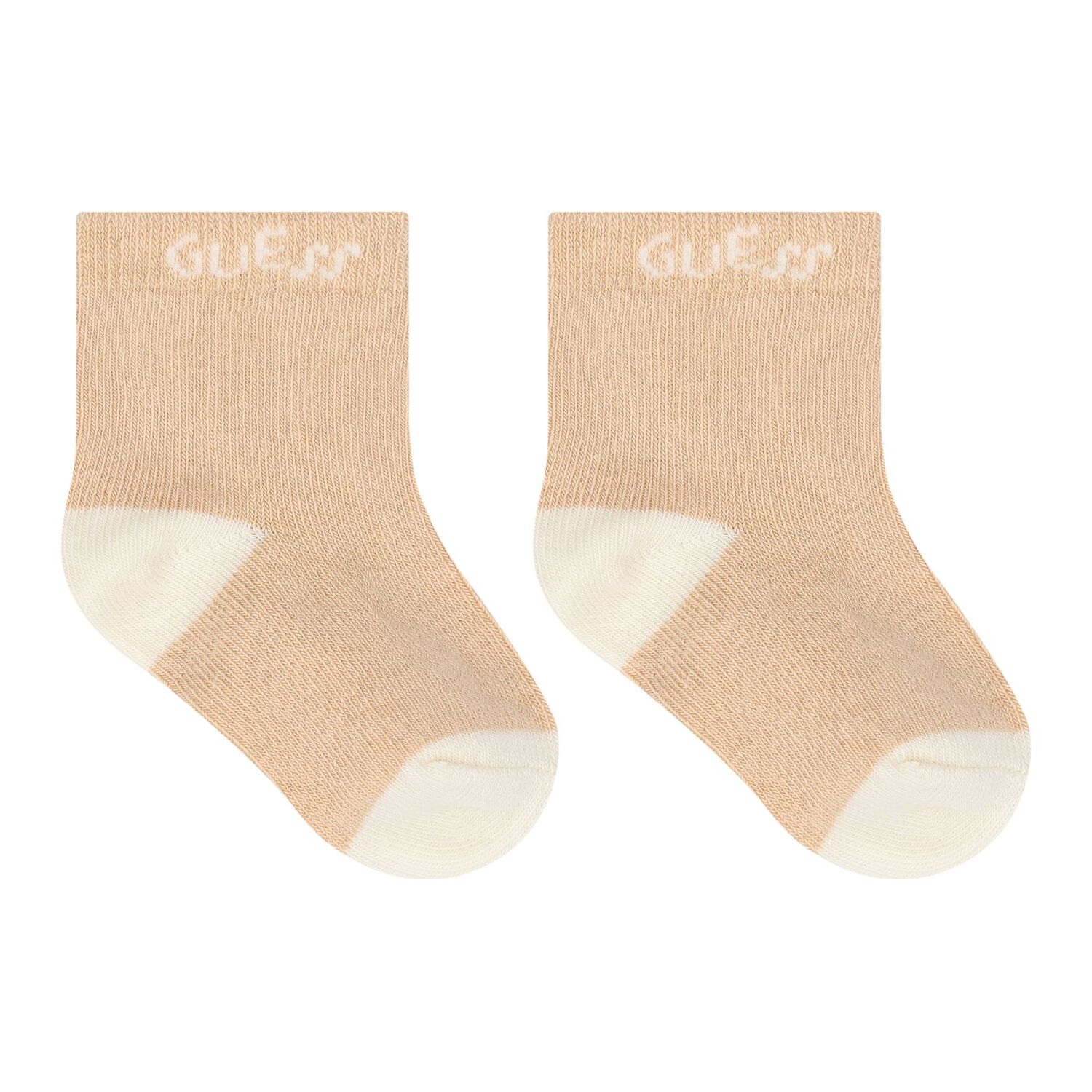 Beige & Ivory Logo Socks ( 3-Pack ), 1, hi-res