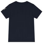 Boys Navy Blue Logo T-Shirt, 1, hi-res