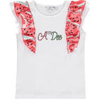 Girls White & Red Watermelon Skort Set, 1, hi-res