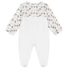 White Teddy Bear Logo Babygrow Gift Set, 1, hi-res
