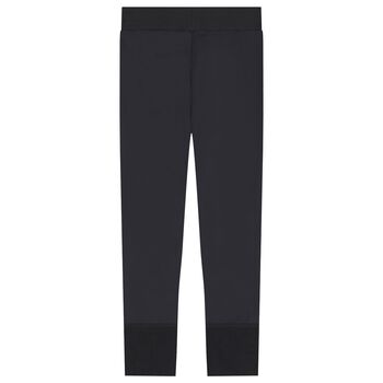 Girls Black Logo Leggings
