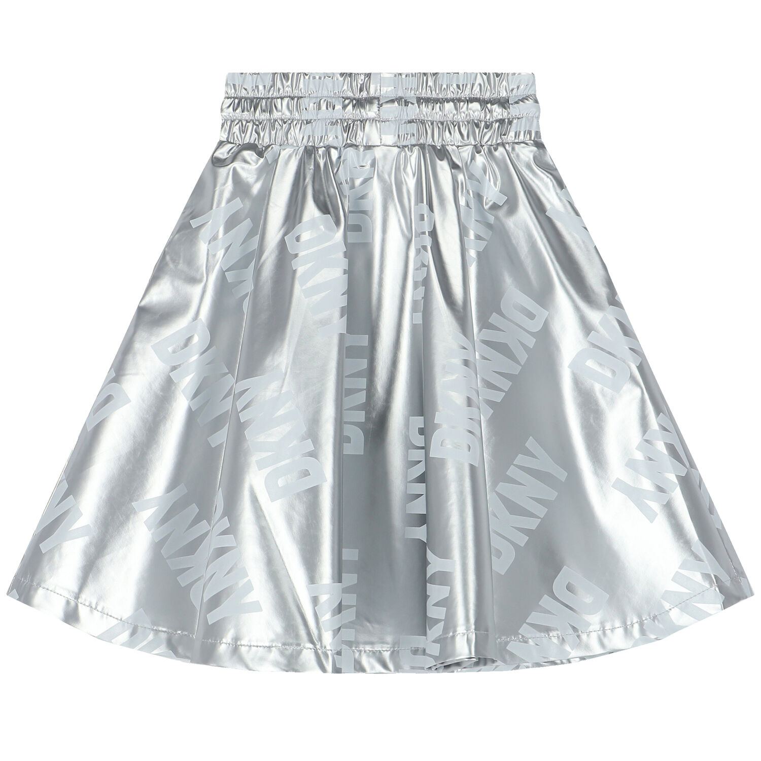 Girls Metallic Silver Logo Skirt, 1, hi-res image number null