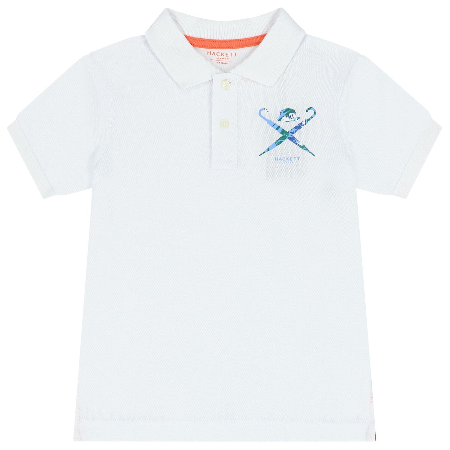 Boys White Logo Polo Shirt, 1, hi-res image number null