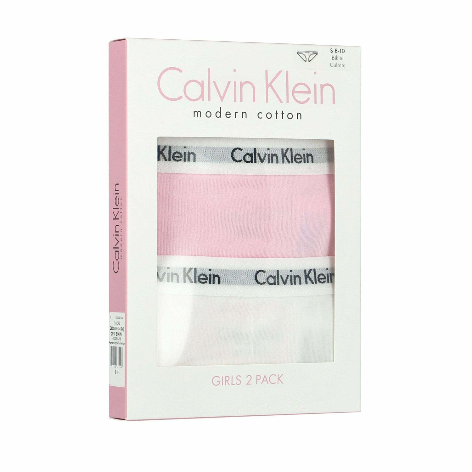 Girls White & Pink Bikini Brief (2 Pack), 1, hi-res