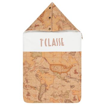 White & Beige Geo Map Logo Baby Nest