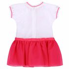 Girls White & Pink Logo Dress, 1, hi-res